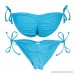 SEASUM Womens Sexy Brazilian Ruched Semi Thong Bikini Bottom Women Tie Side Scrunch Swimsuit Candy Blue B07FFWG18L